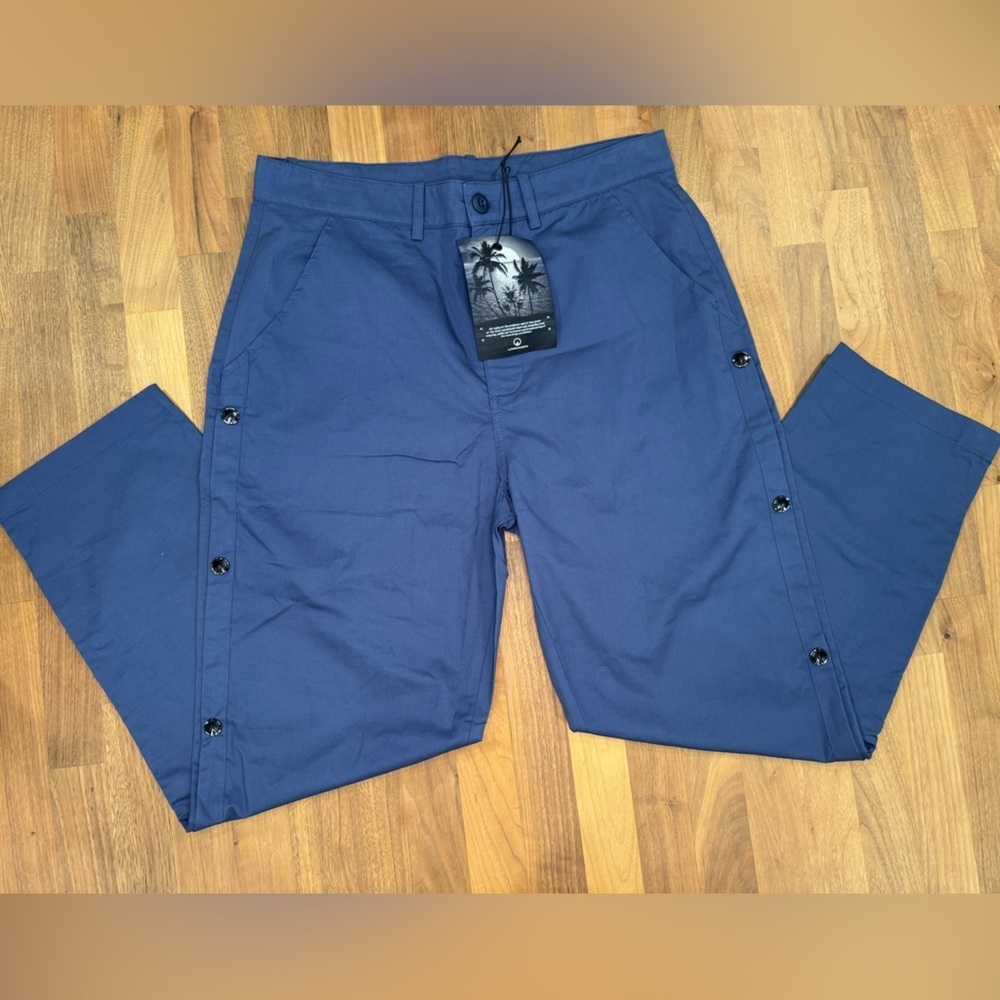 UNKNWN Tech Jogger Snap Side Pants | Navy Blue | Size Small